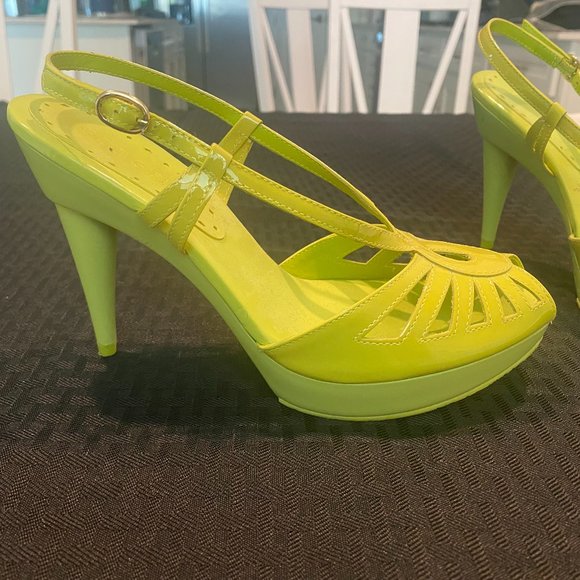 BCBGirls Shoes - BCBG Girls Lime Green Patent Leather Heels